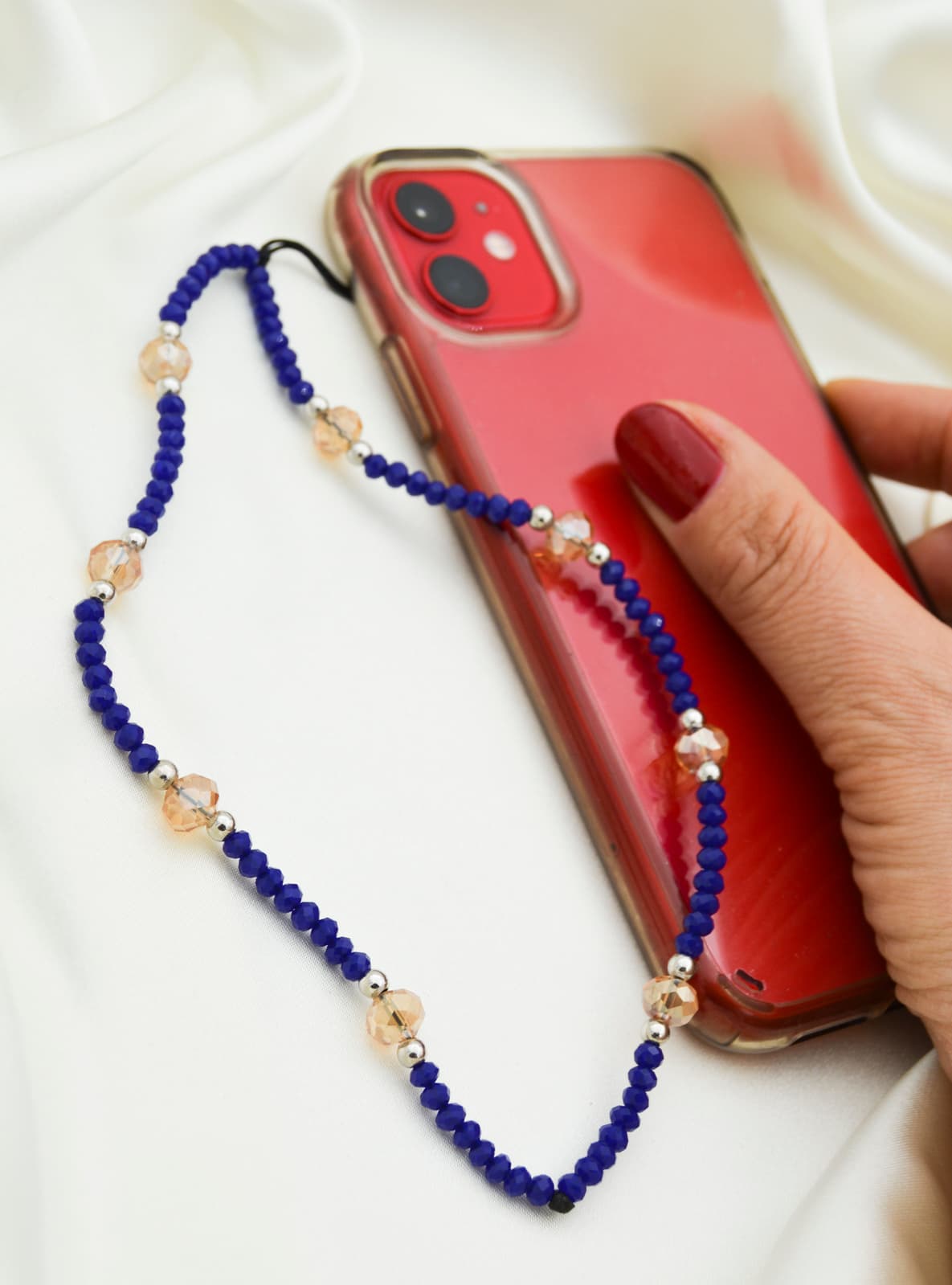 Kristal Telefon İpi Çok Renkli
