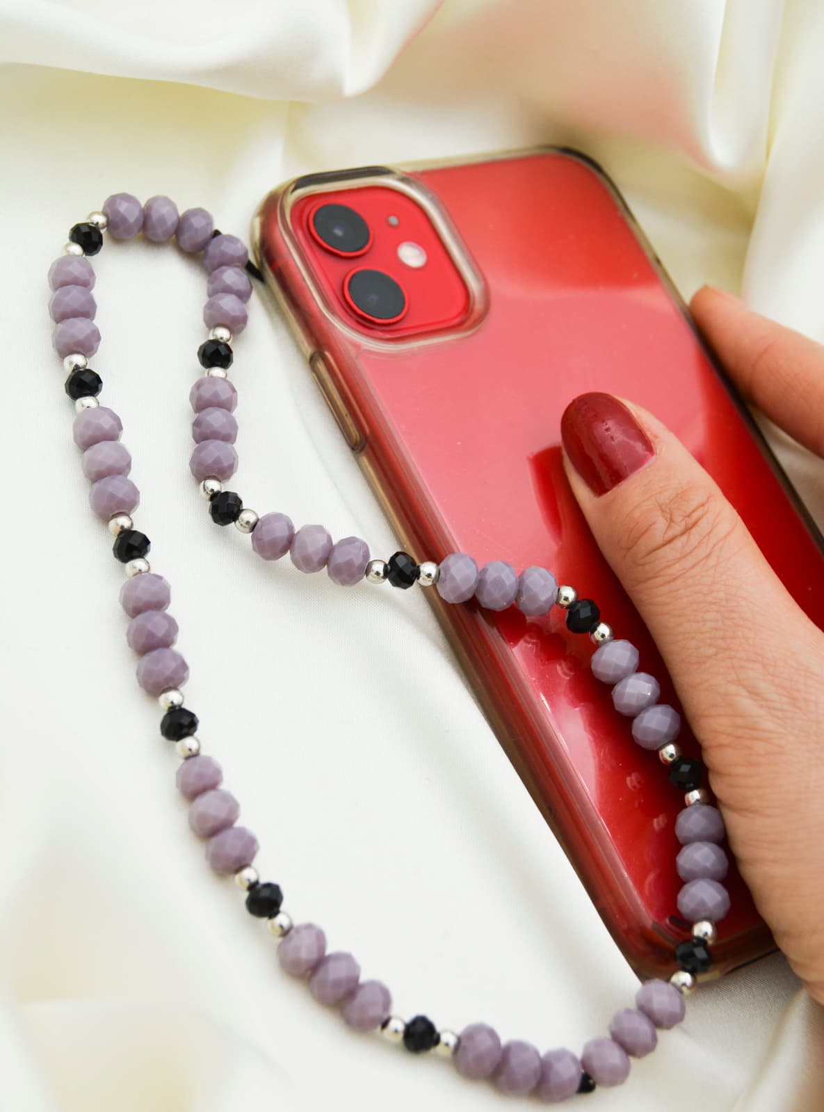 Kristal Telefon İpi Çok Renkli
