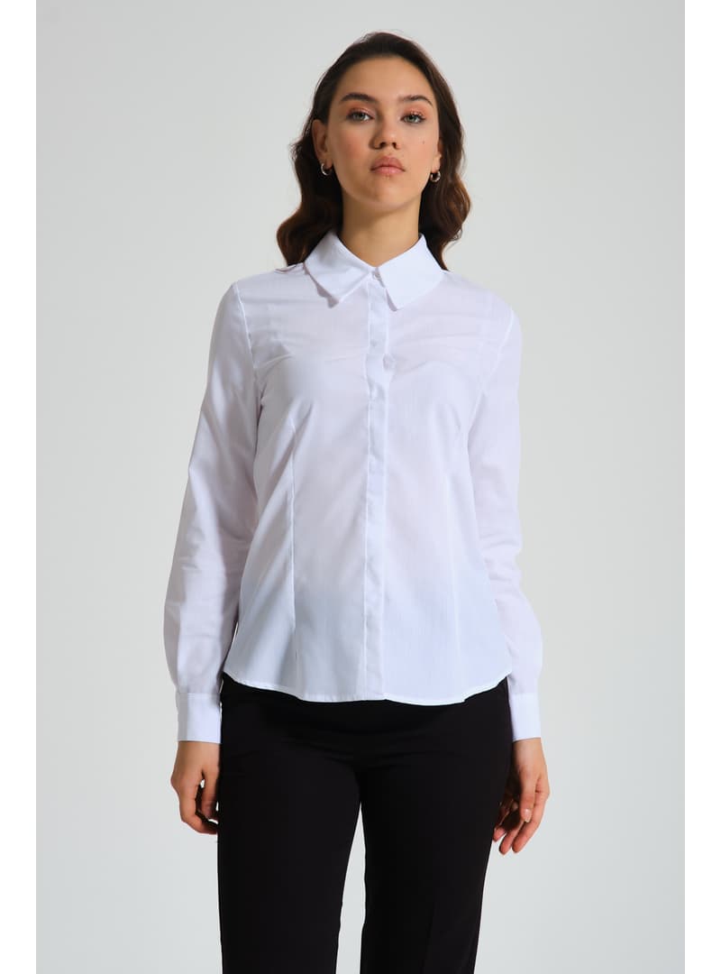 Basic Poplin Beyaz Gömlek