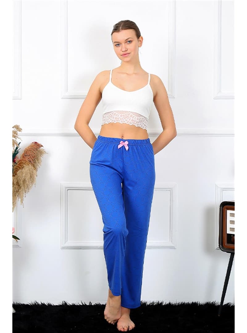 Pamuklu Pijama Altı Saks Mavi