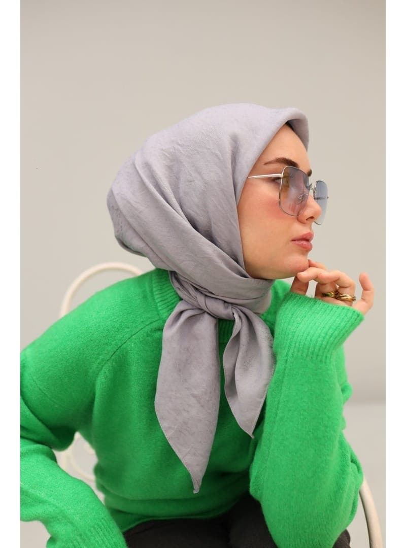 Eşarp 90x90 Gri
