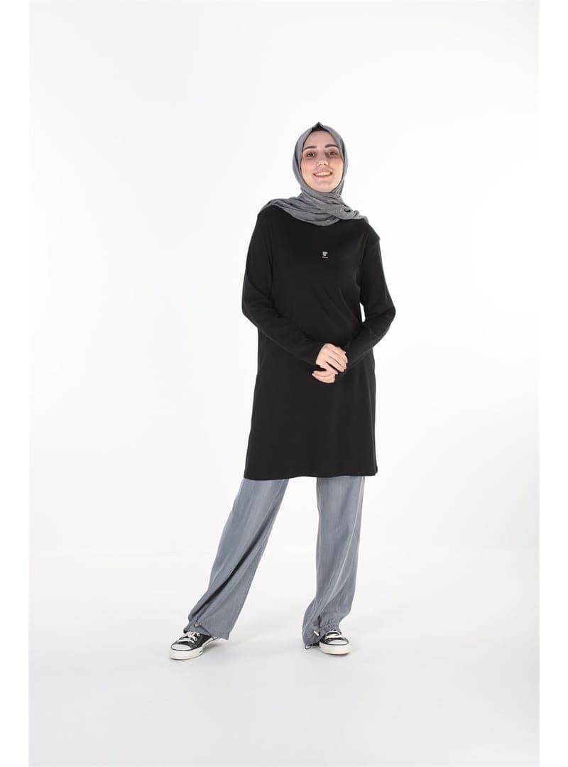Baskılı Taşlı Tesettür Tunik