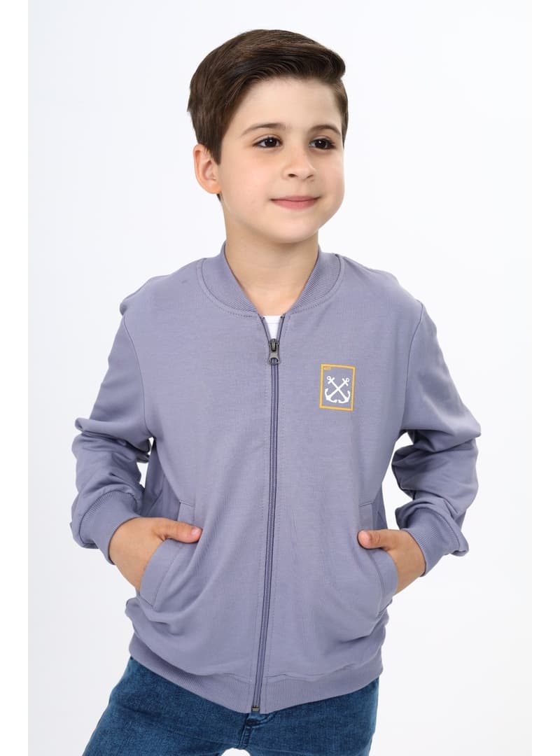 Erkek Çocuk Hırka Koyu Gri