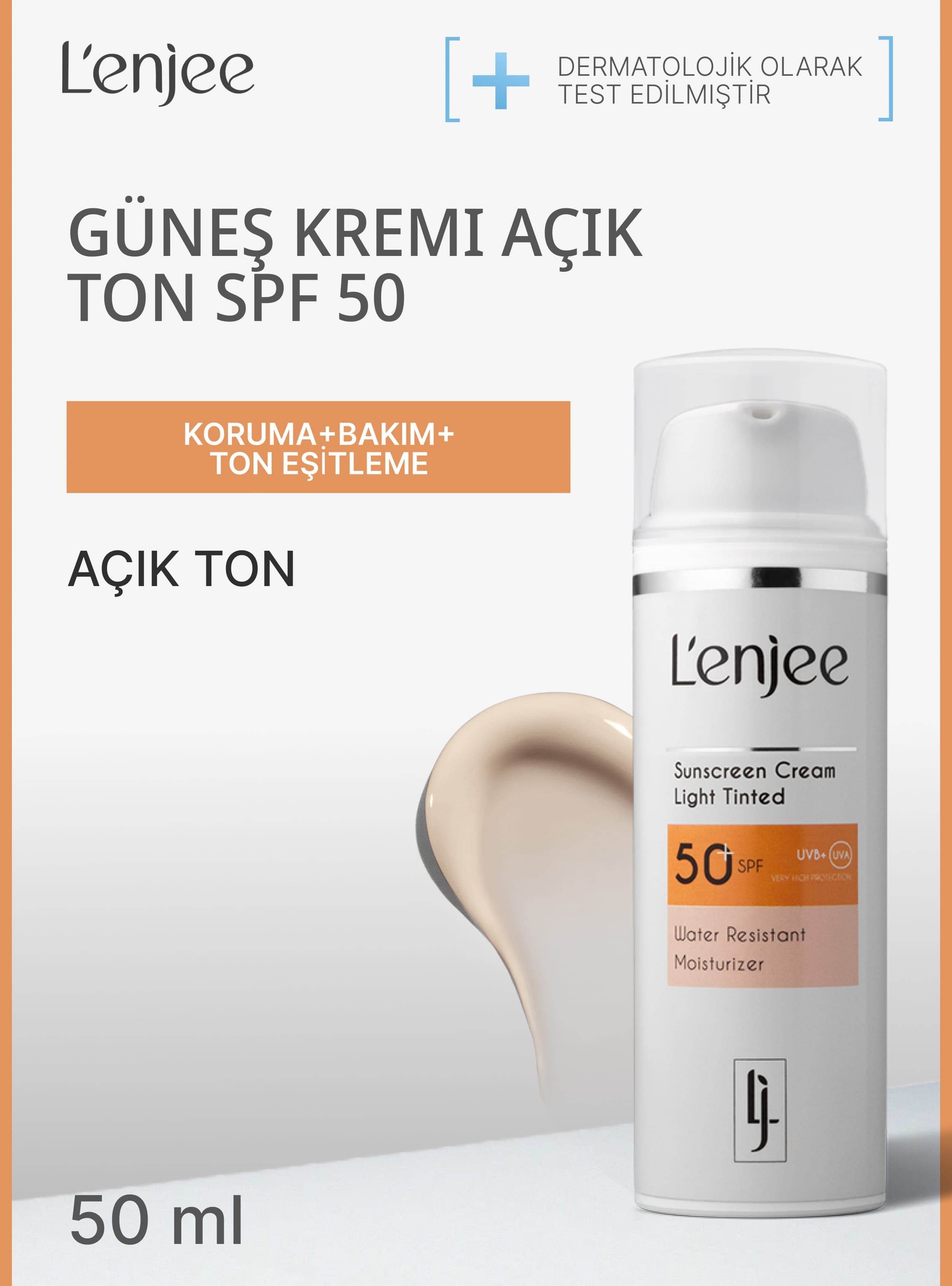 Açık Ton Güneş Kremi SPF50+ 50ml