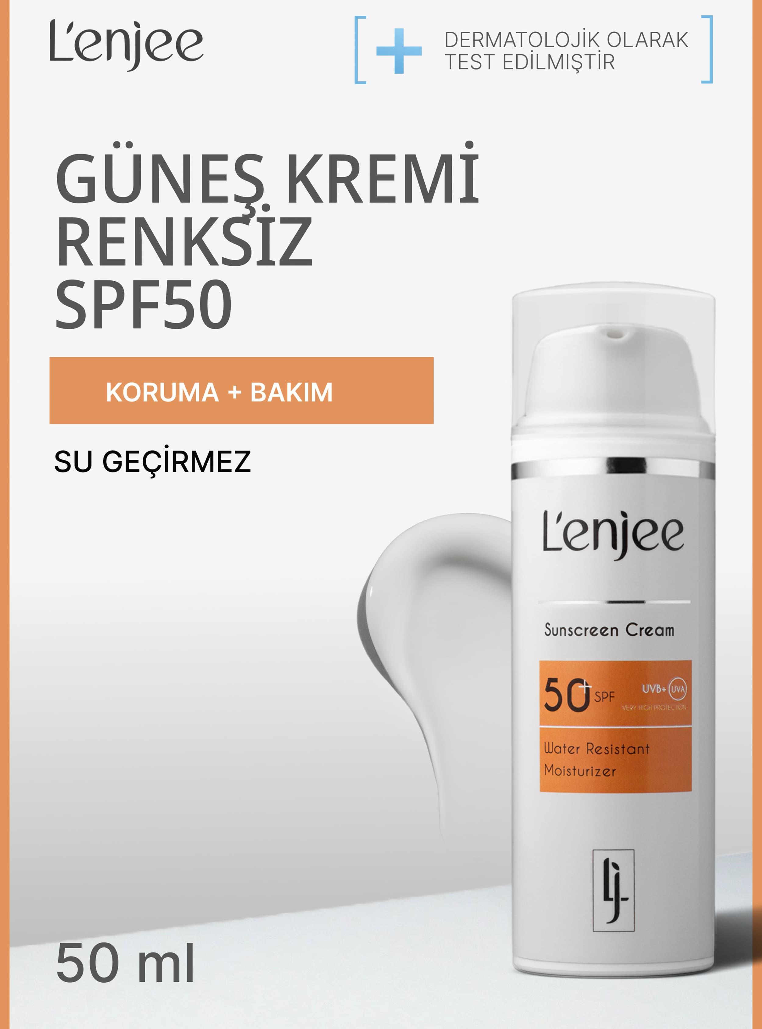 Renksiz Güneş Kremi SPF50