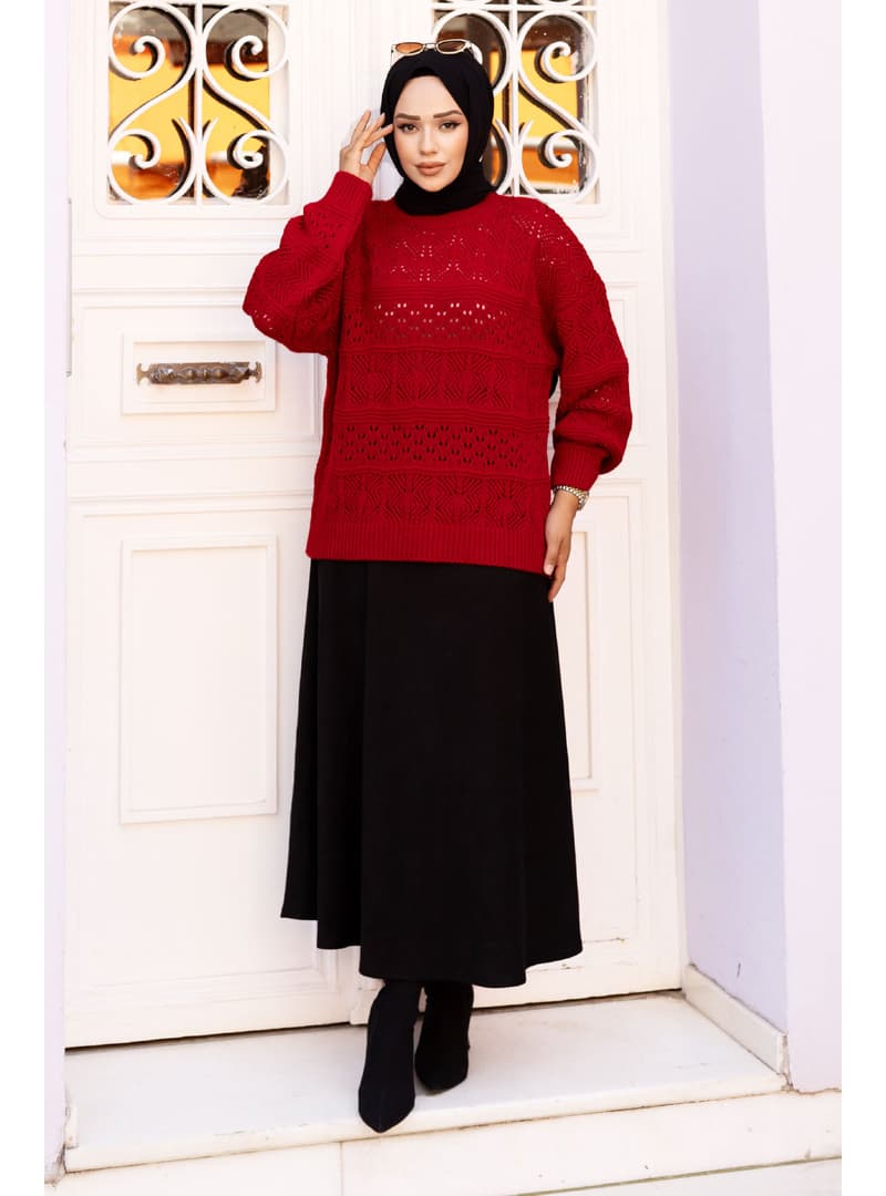 Ajur Desenli Triko Tunik