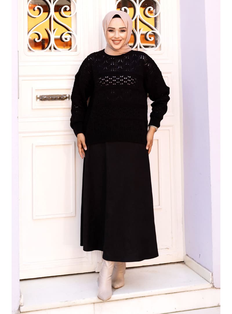 Ajur Desenli Triko Tunik