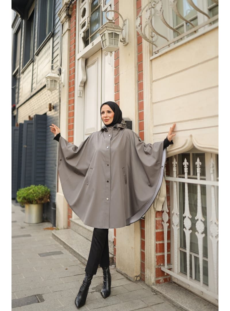 Gri Yağmurluk 38-60 Beden