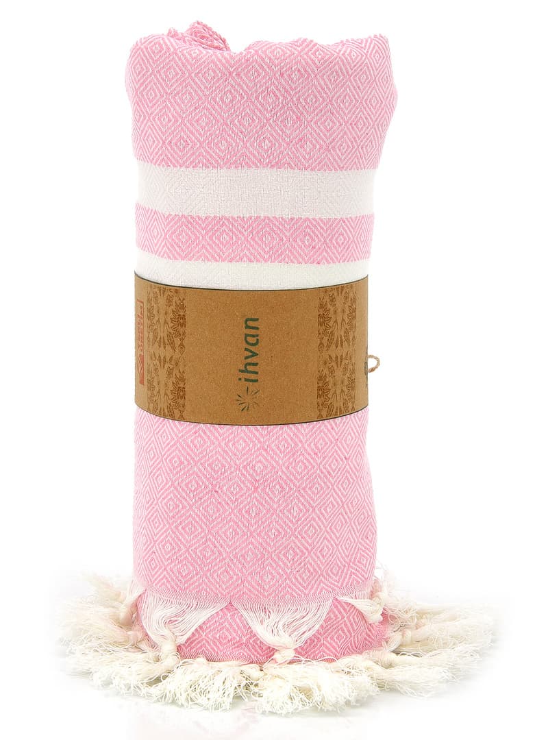 Pamuk Bambu Peştemal Pembe