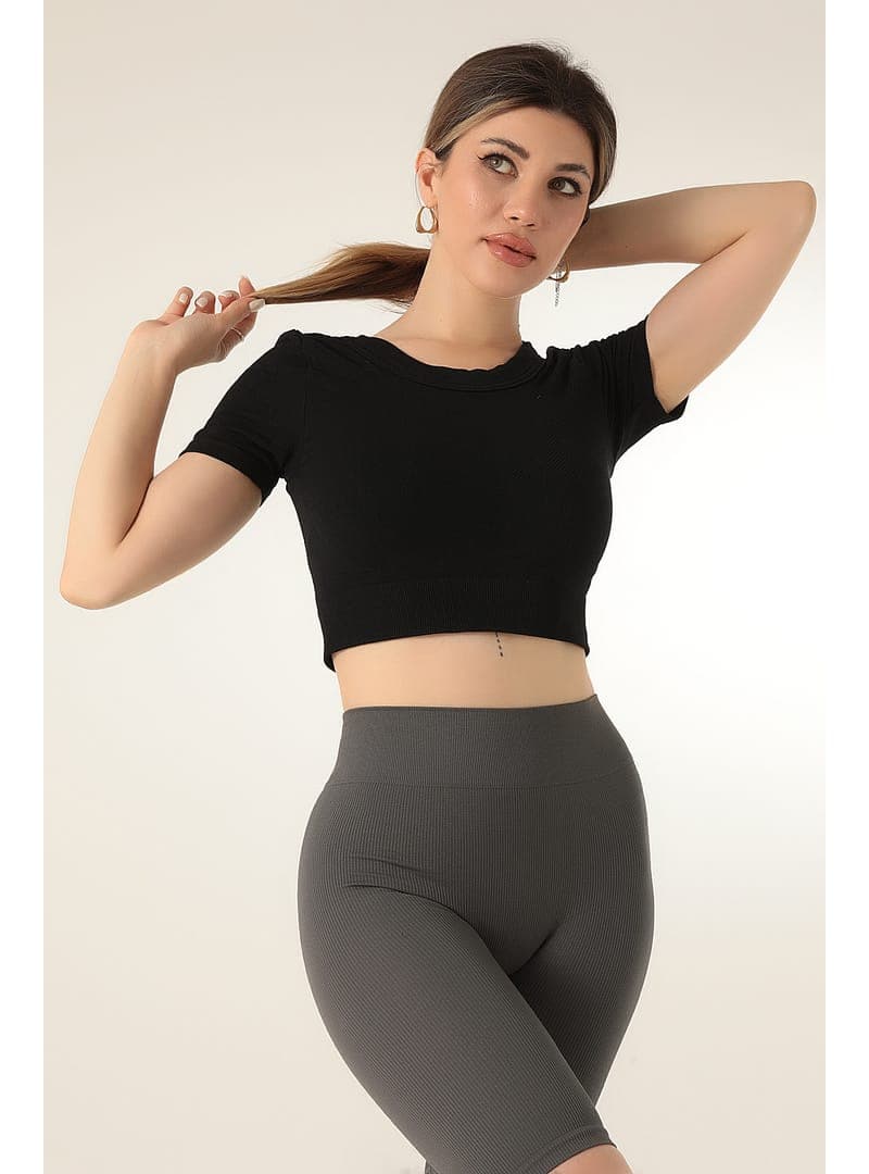 Dikişsiz Kısa Spor Üst