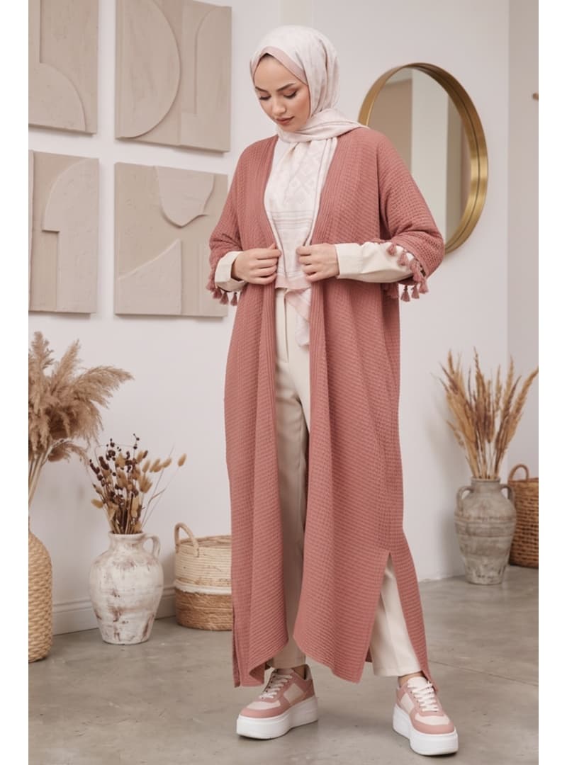 Oversize Triko Panço - Gül Kurusu