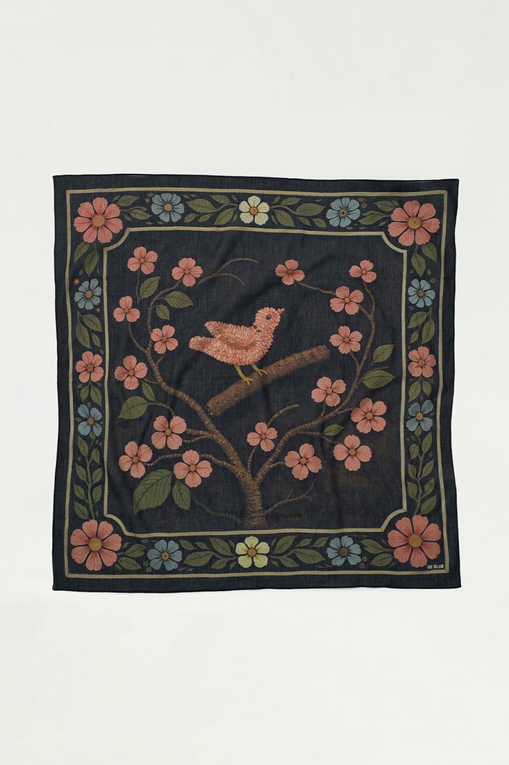 KUŞ DESENLİ FULAR