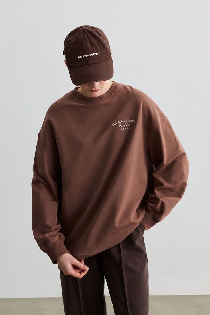 GÜL KURUSU BİSİKLET YAKA UZUN SWEATSHIRT