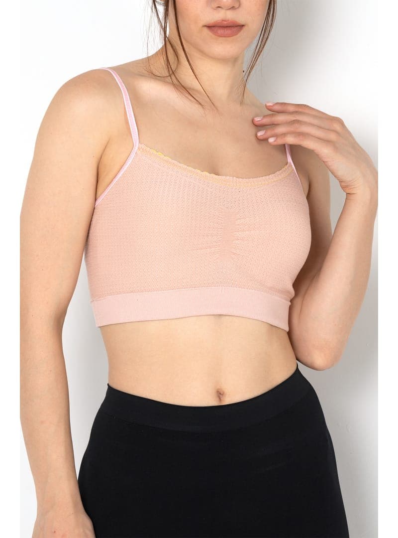 Seamless Desenli Soft Büstiyer Pudra
