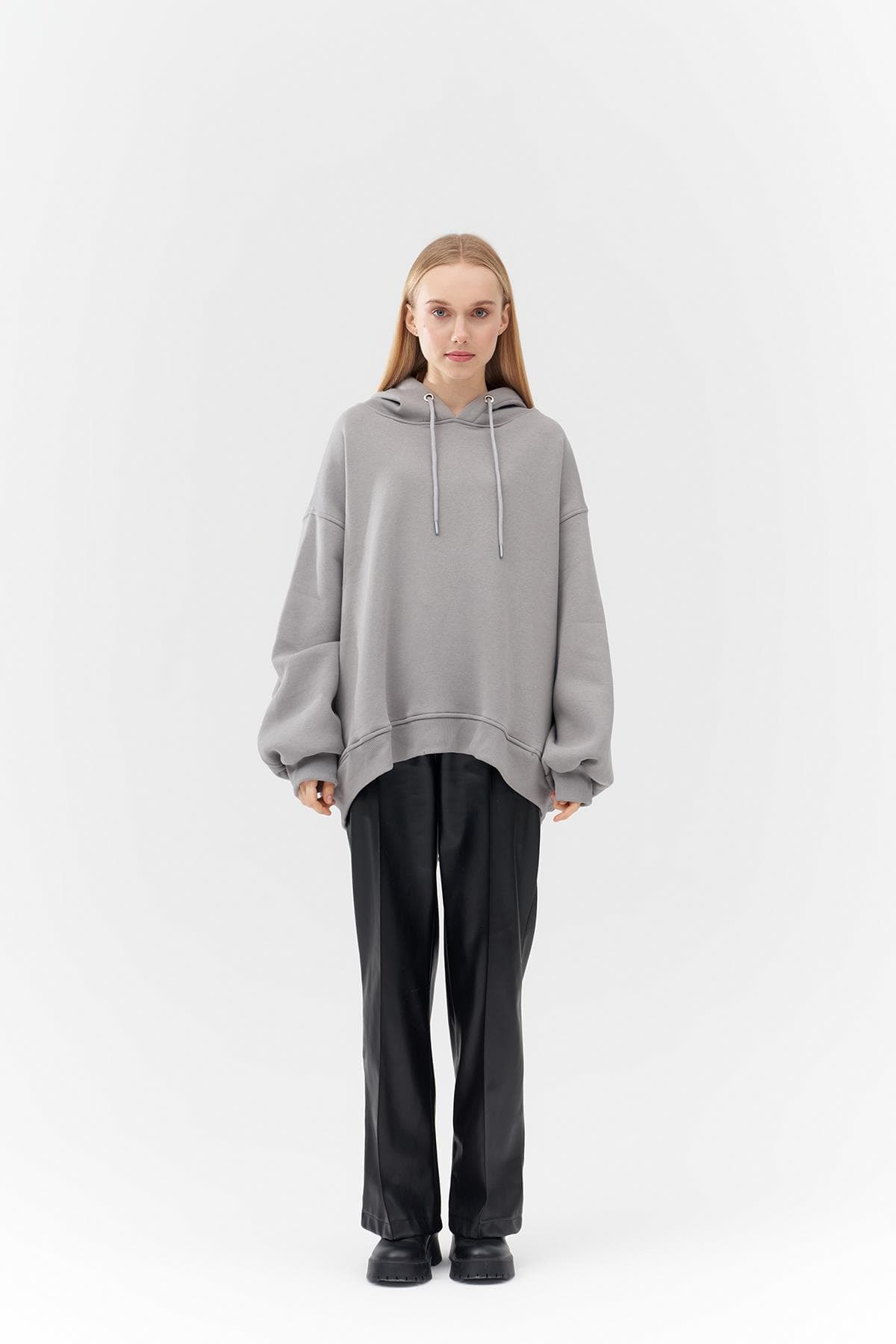 DENA ÜÇ İPLİK ŞARDONLU SWEAT - GRİ