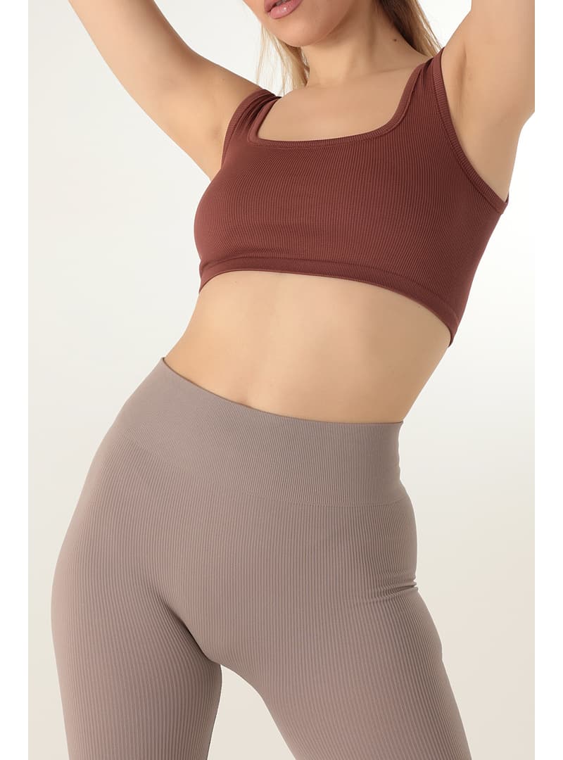 DoReMi Seamless Fitilli Spor Sütyeni KİREMİT