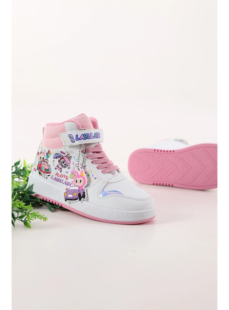 40390 LABULABU SNEAKER BİLEKLİ AYAKKABI BEYAZ PEMBE