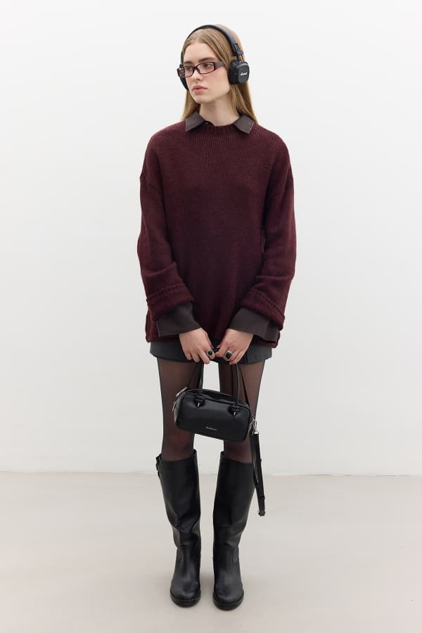 OVERSIZE KAZAK BORDO