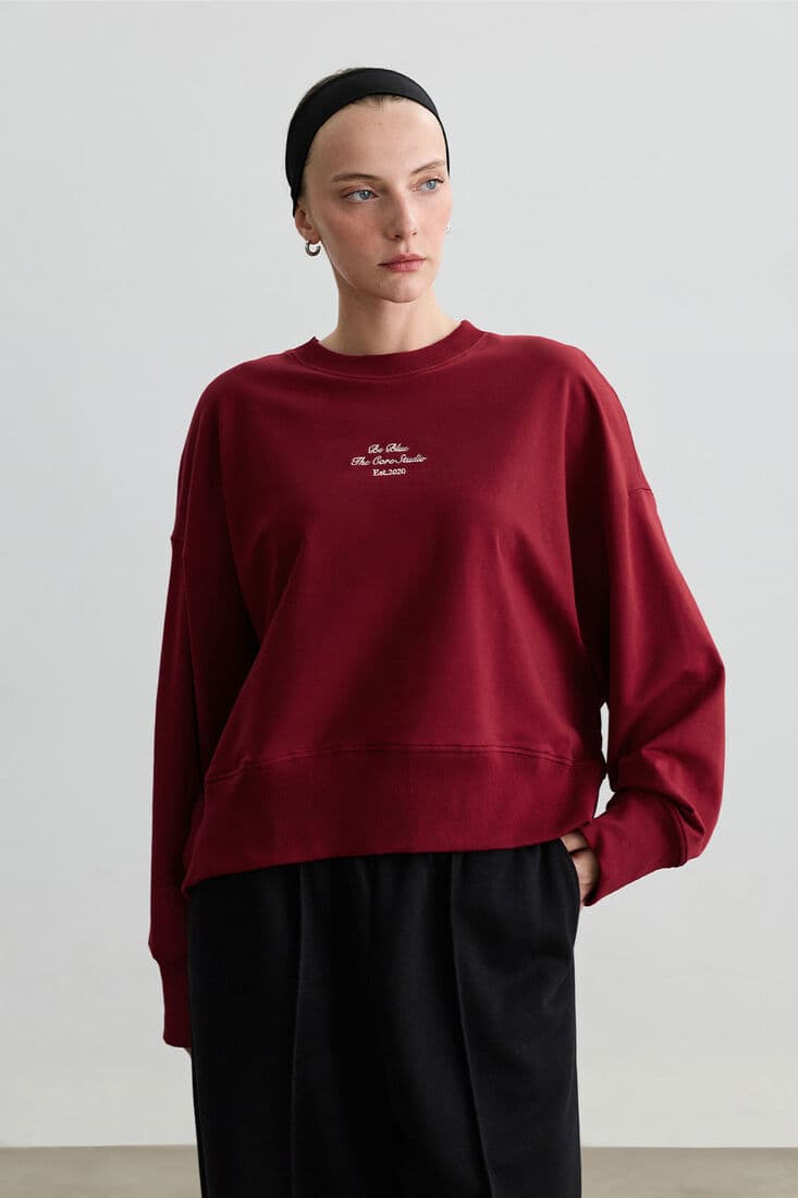 KIRMIZI OVERSIZE BOXY SWEATSHIRT