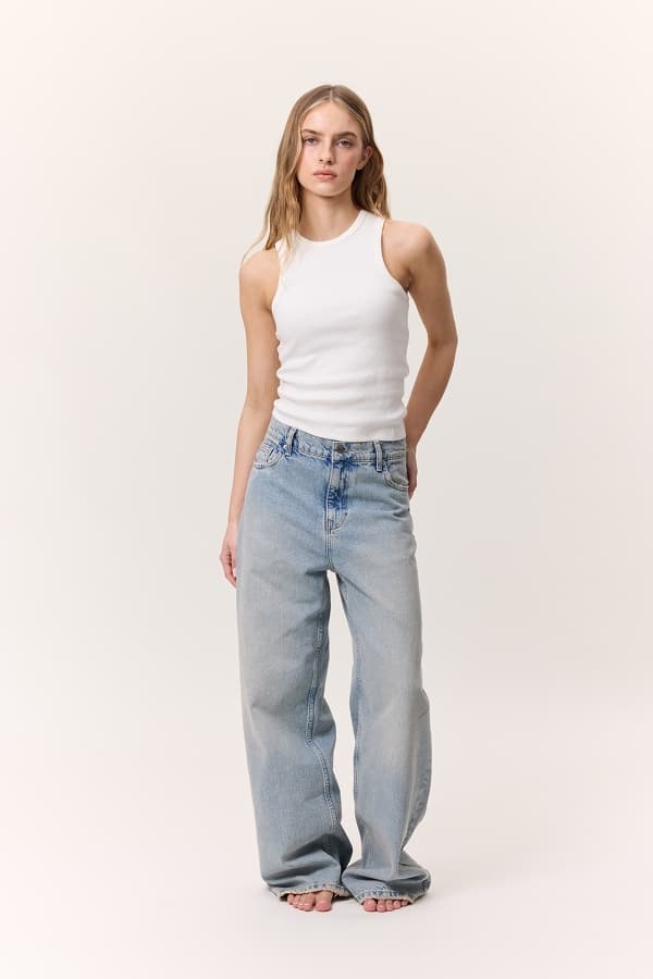 ORTA BEL LOOSE FIT JEAN AÇIK MAVİ