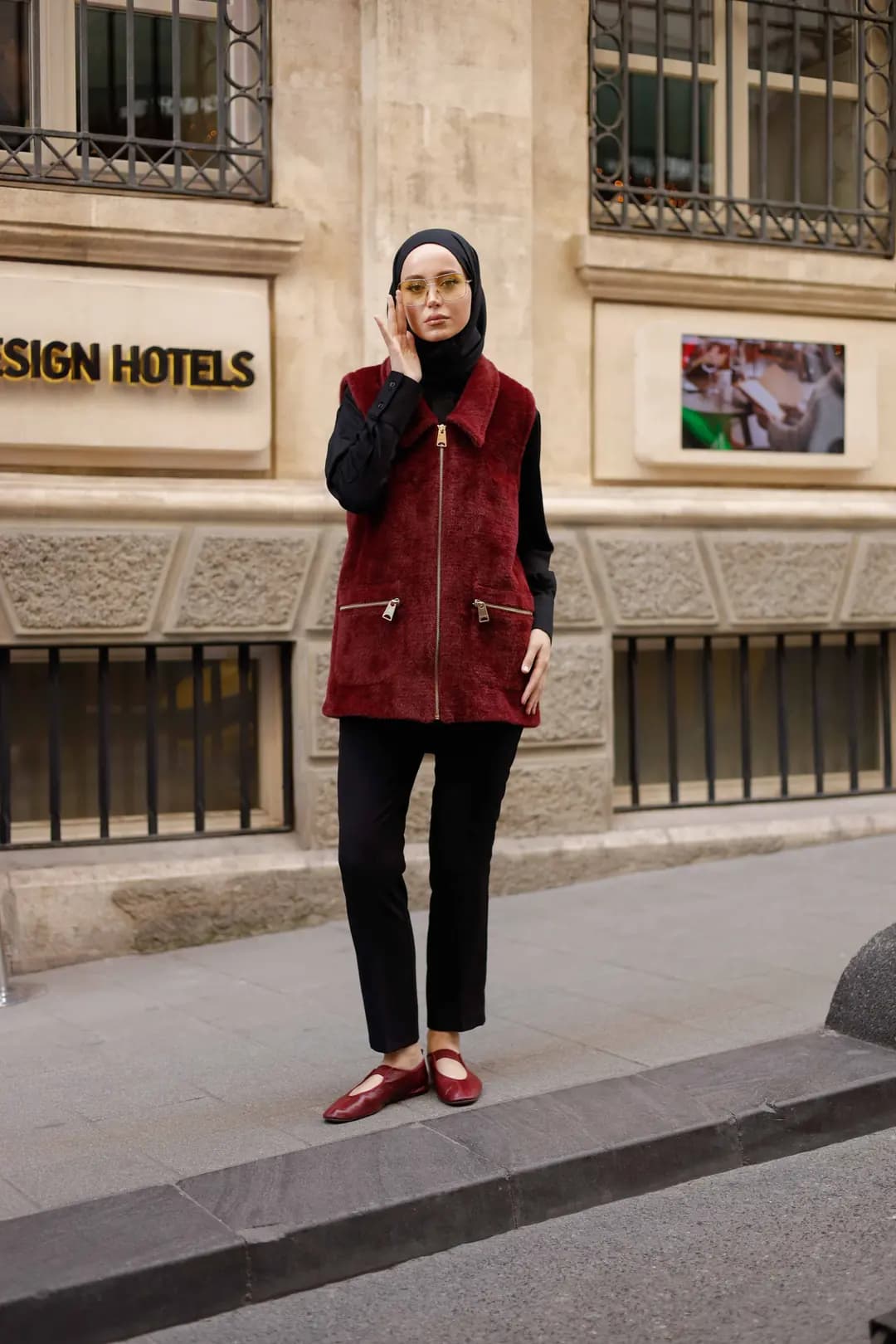 Angora Fermuarlı Yelek