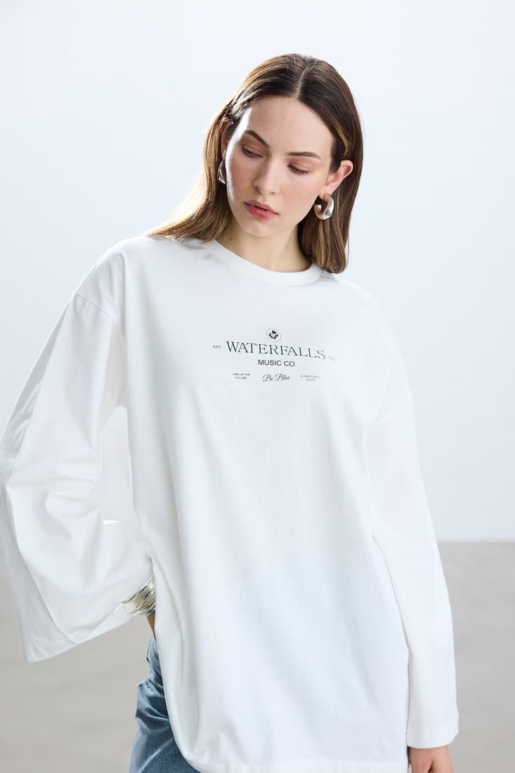 WATERFALLS UZUN KOLLU T-SHIRT
