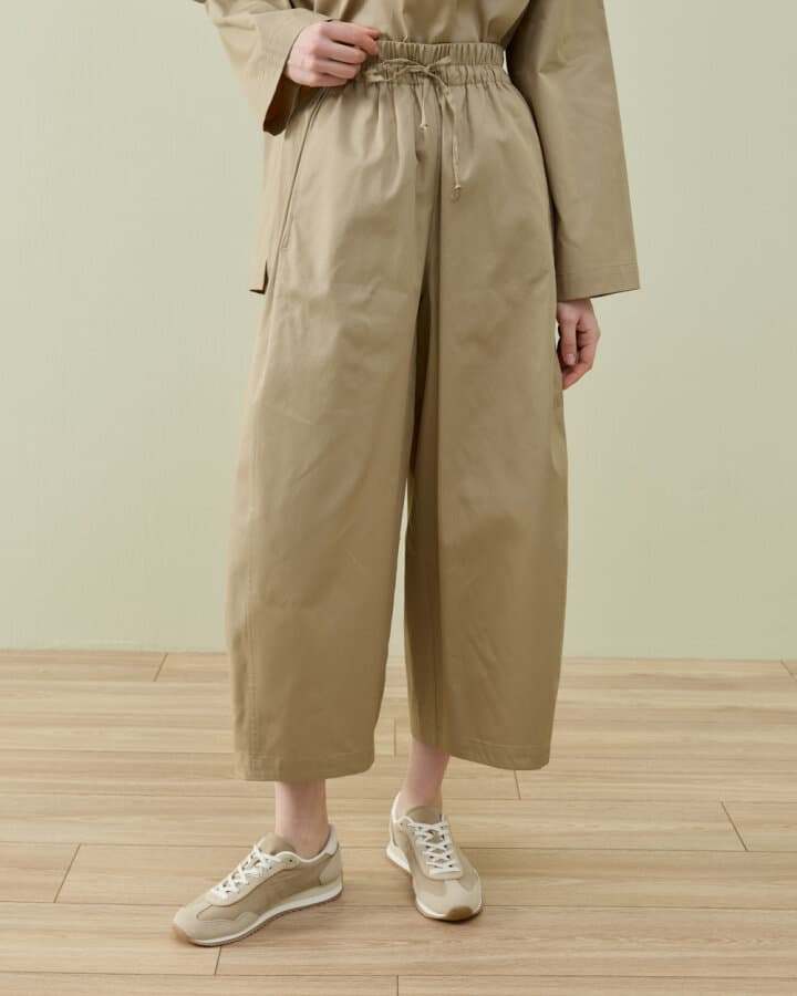Paper Gabardin Yanı Ekli Ekstra Barrel Fit Bol Pantolon Camel
