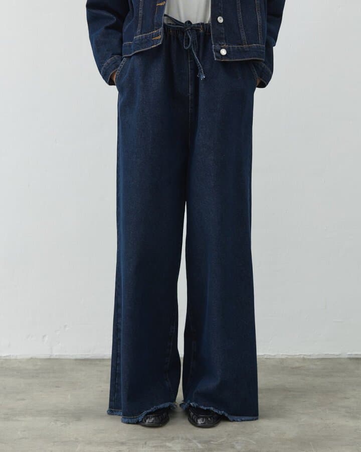 Wide Leg Jean Lacivert
