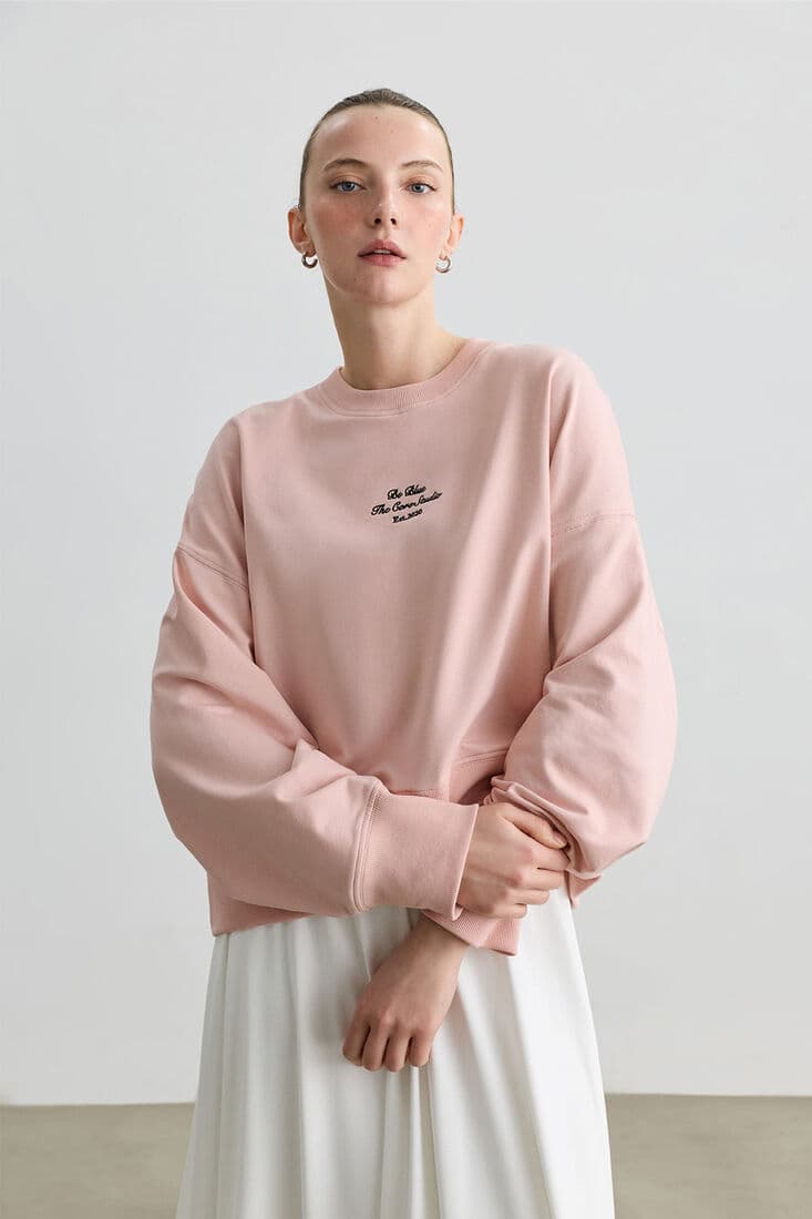 PEMBE OVERSIZE BOXY SWEATSHIRT