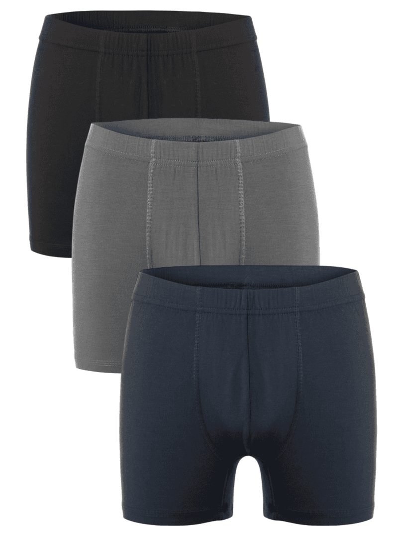 3lü Erkek Bambu Likralı Boxer Seti