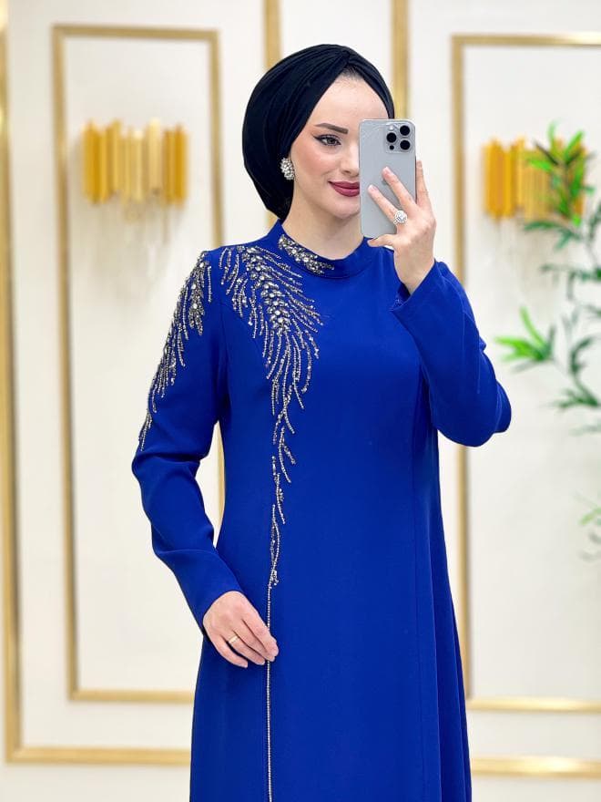 TAŞLI ELBİSEMİZ SAKS
