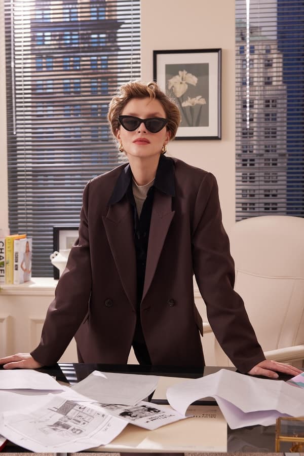 KRUVAZE KLASİK BLAZER CEKET ACI KAHVE