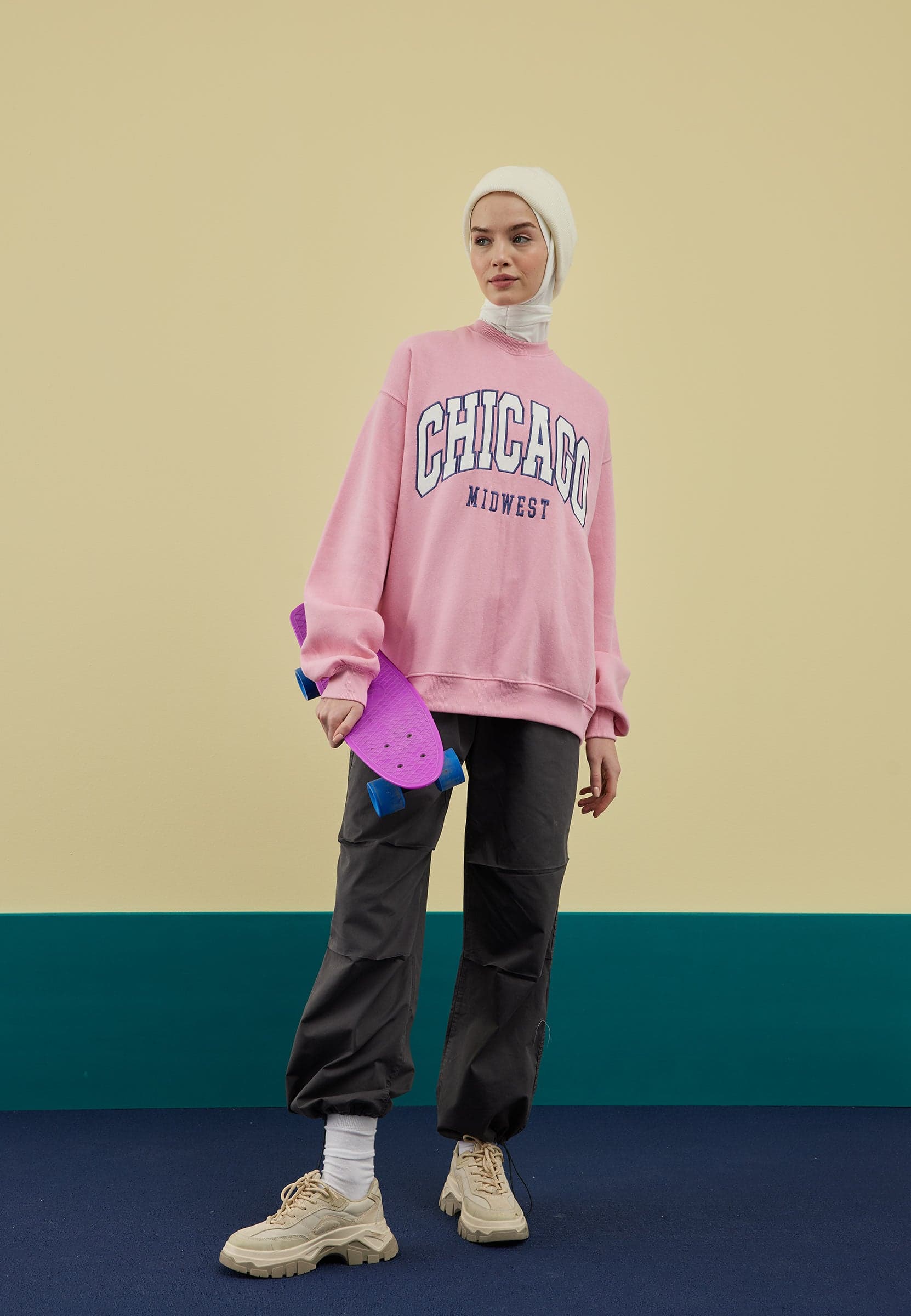 Athletic Hijab Kırık Beyaz