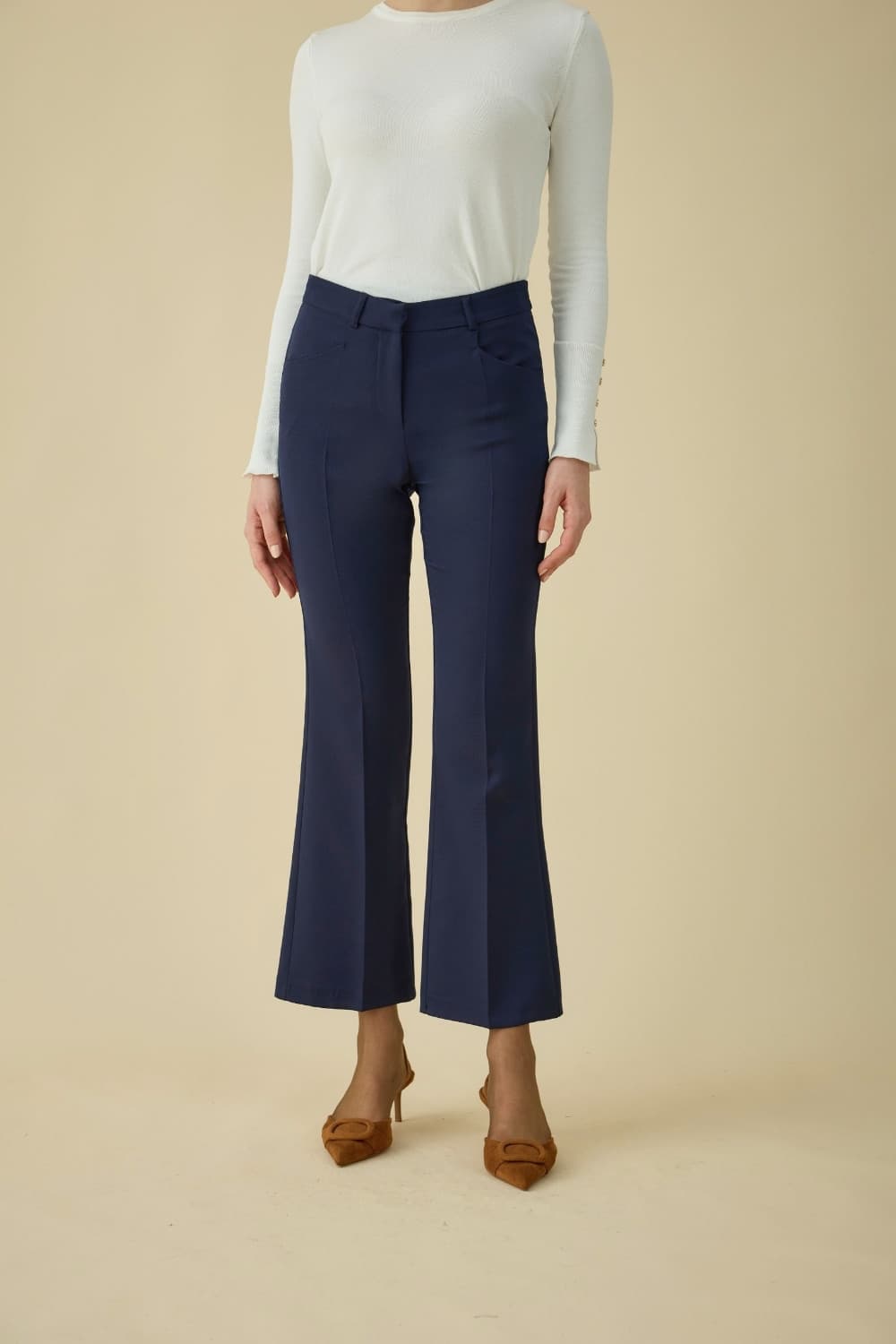 FLARE PANTOLON LACİVERT
