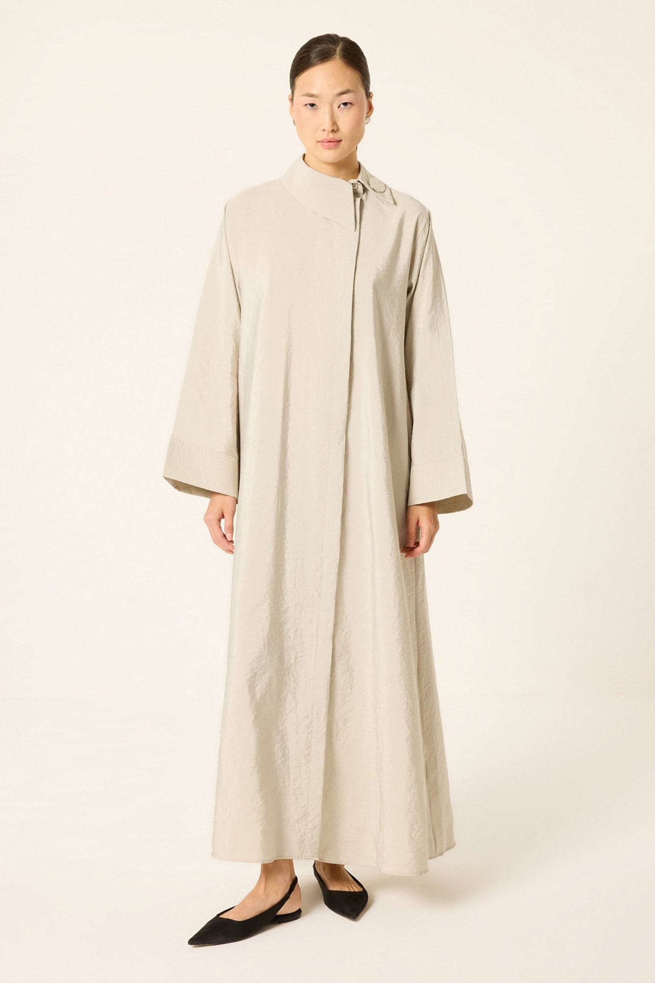 WIDE NECK DETAIL MAXI DRESS