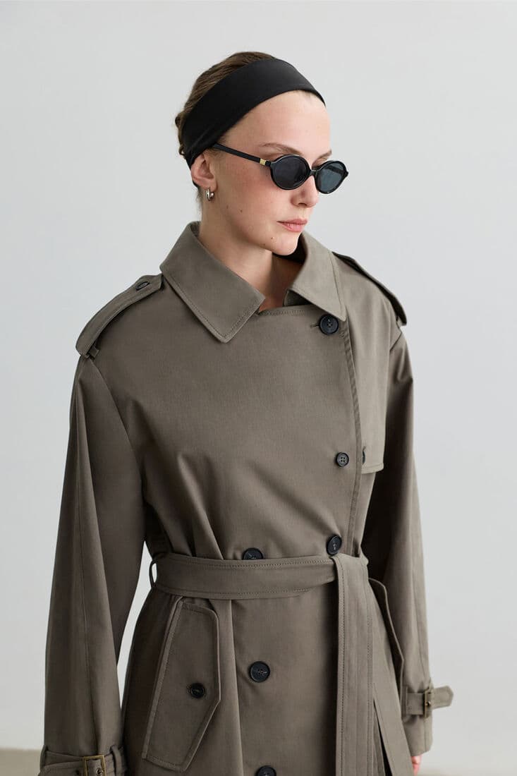 ÇAĞLA GABARDİN OVERSIZE TRENÇKOT