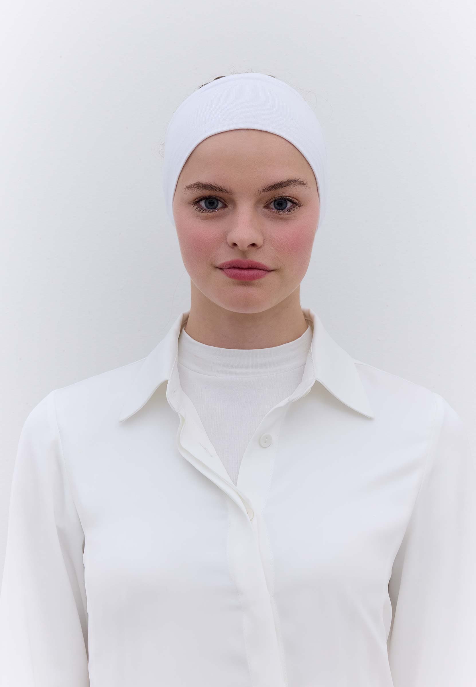 Silikonlu Bandana Beyaz