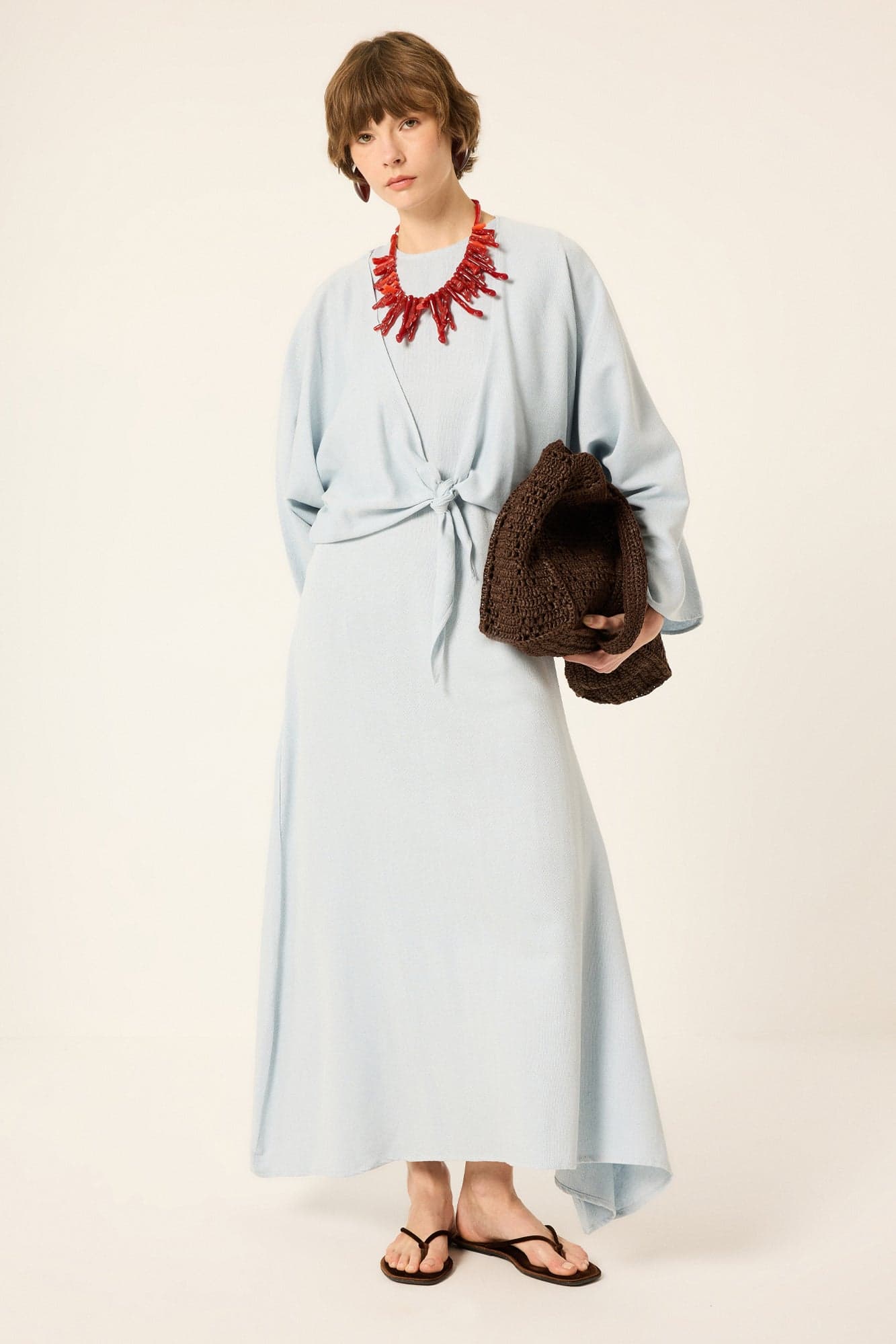 LINEN DRESS WITH LEMON