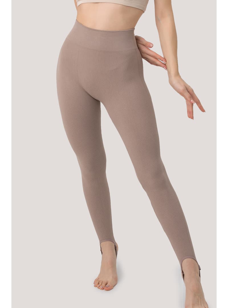 DoReMi Seamless Fitilli Normal Bel Tayt Vizon