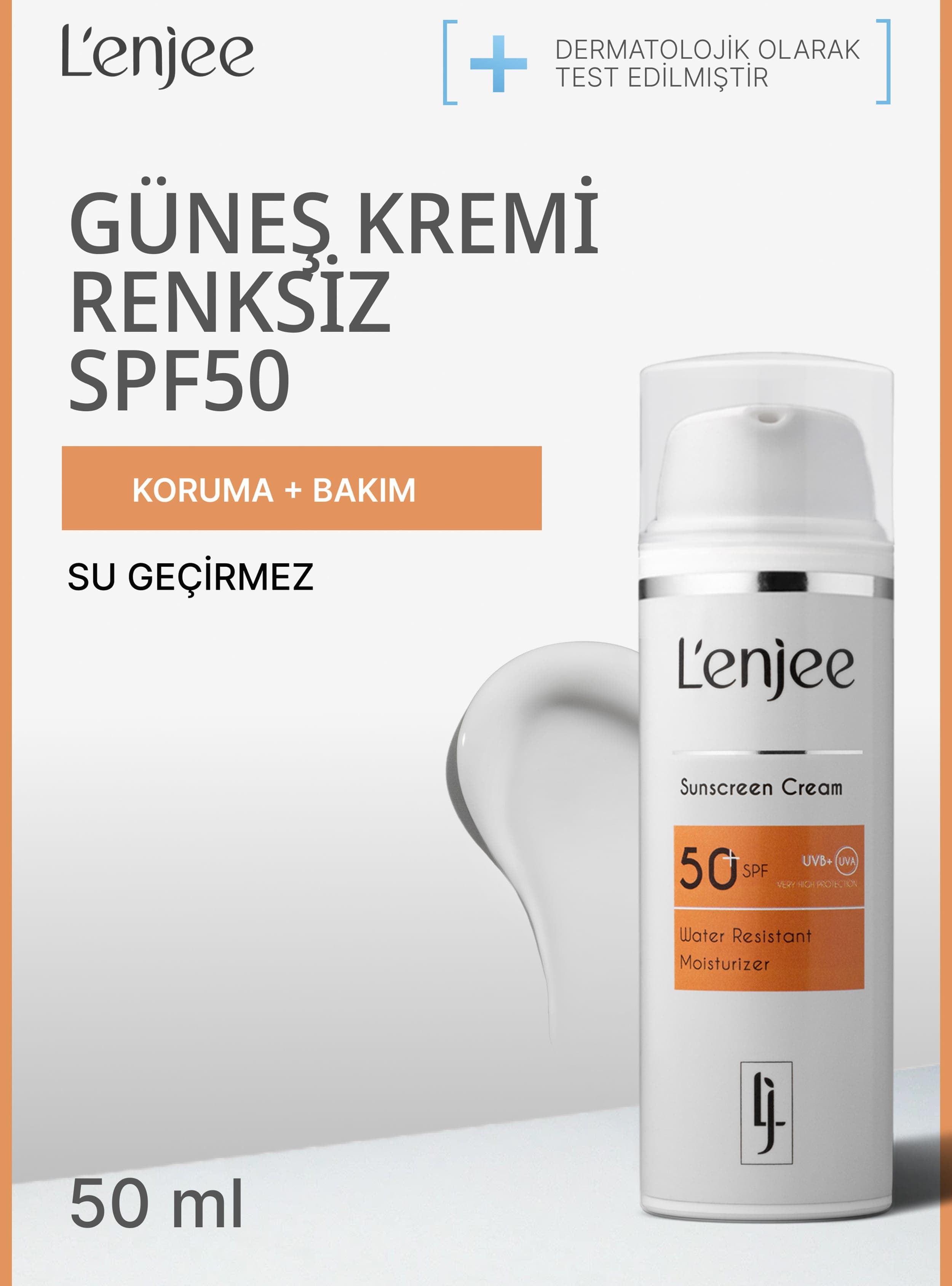 Renksiz Güneş Kremi SPF50
