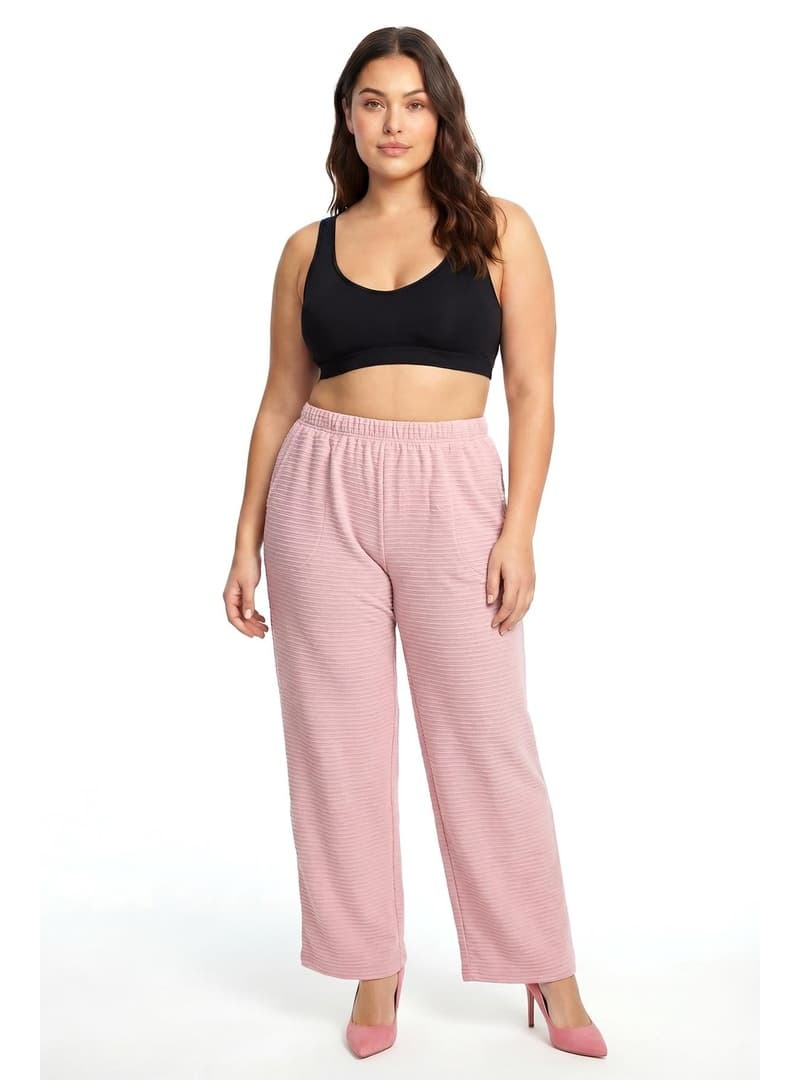 Dokulu Cepli Büyük Beden Pijama Altı