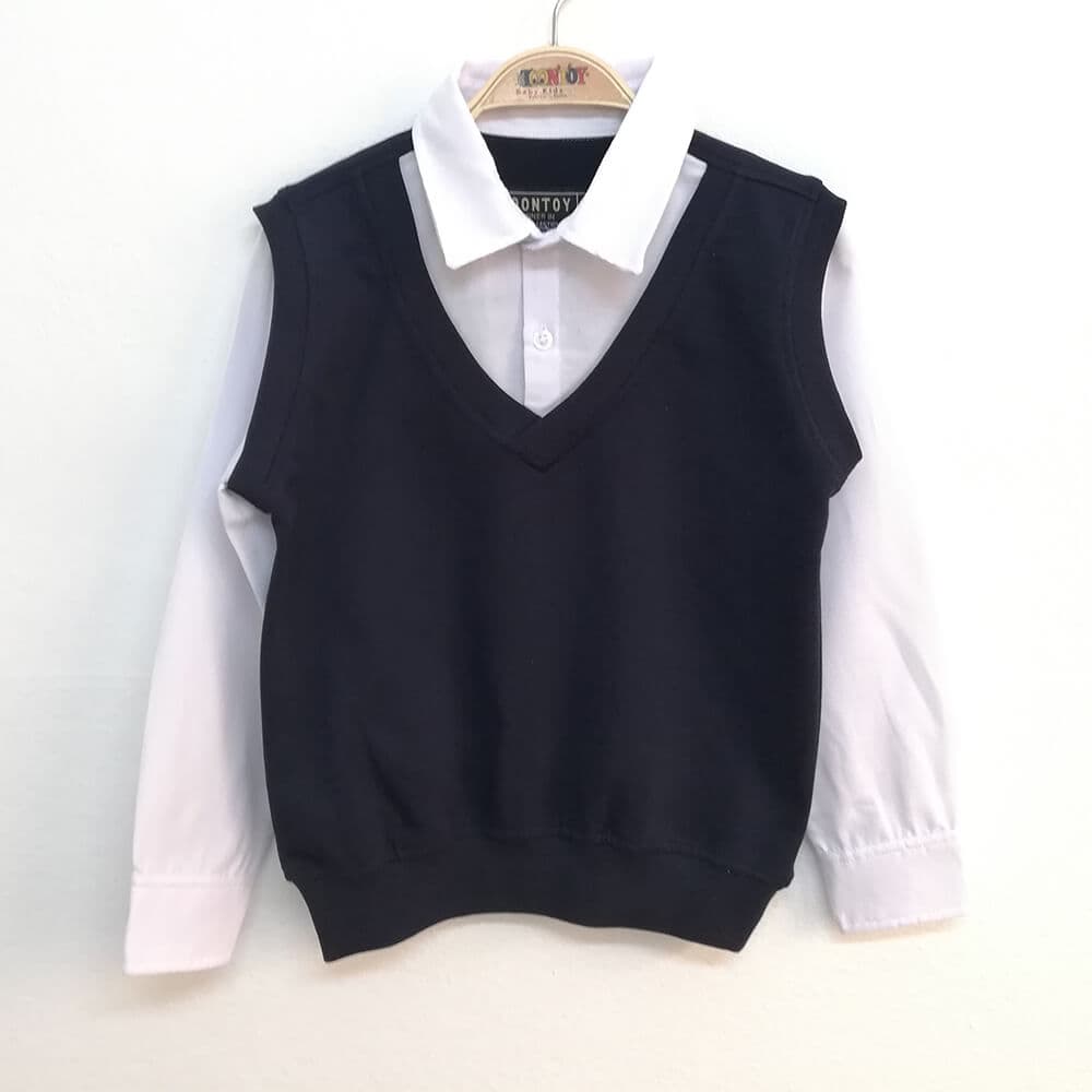 Erkek Çocuk Okul Sweatshirt Beyaz