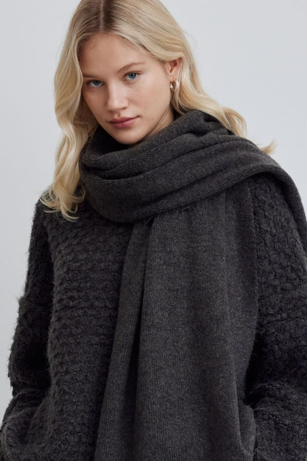 COZY YUMUŞAK DOKULU ATKI ANTRASİT