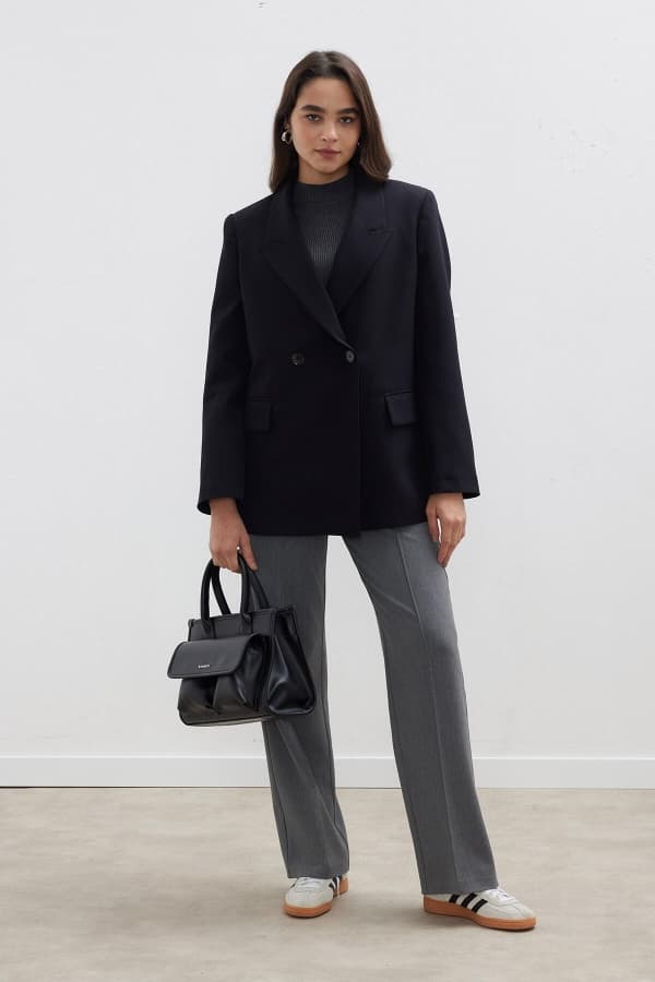 KRUVAZE KLASİK BLAZER CEKET SİYAH