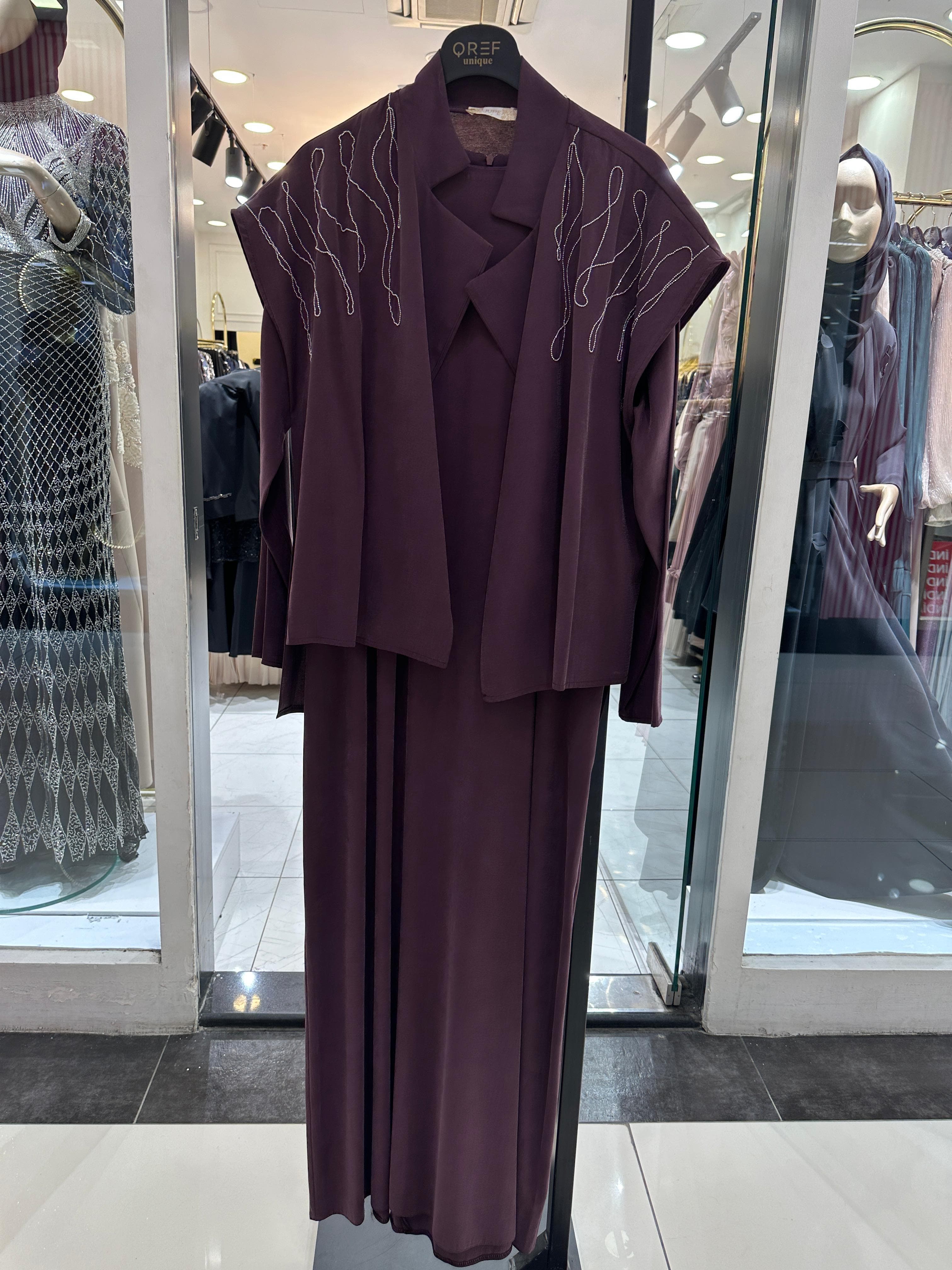 ROSELLE TAŞ DETAYLI ELBİSE