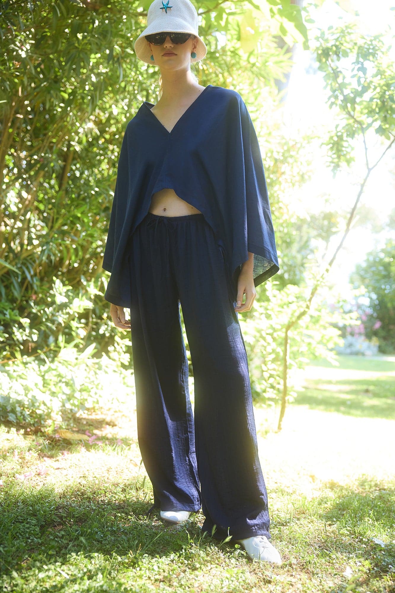 RELAXED-FIT PANTS WITH CORDROY CUFFS