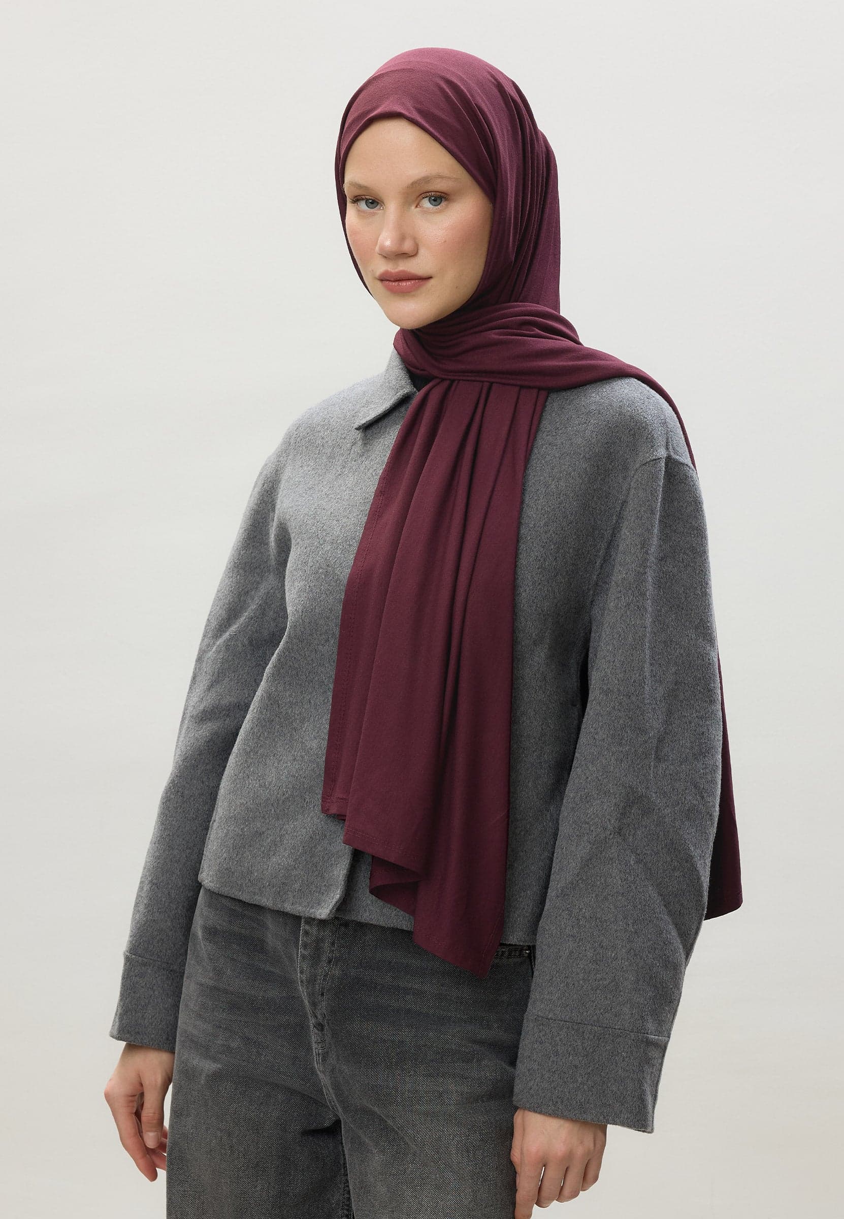 Penye Şal Bordo