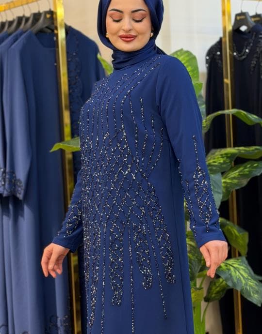 Bayan Indigo 7522 Dökme Taş Elbise