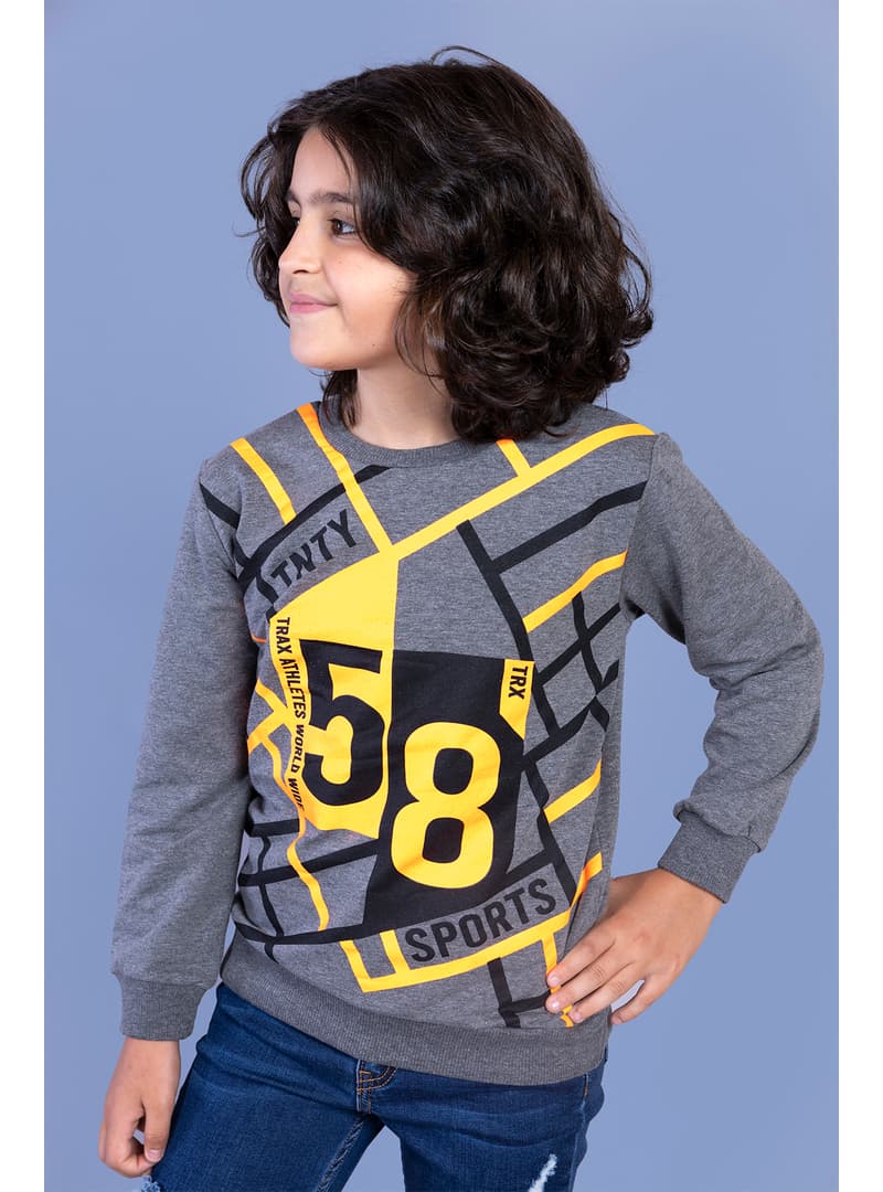 Erkek Çocuk Grafik Baskılı Sweatshirt