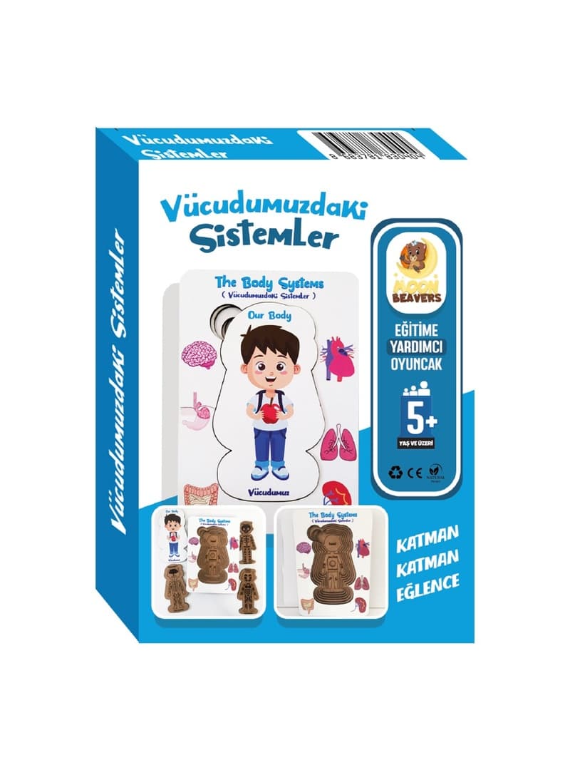 Vücut Sistemleri Eğitici Ahşap Puzzle